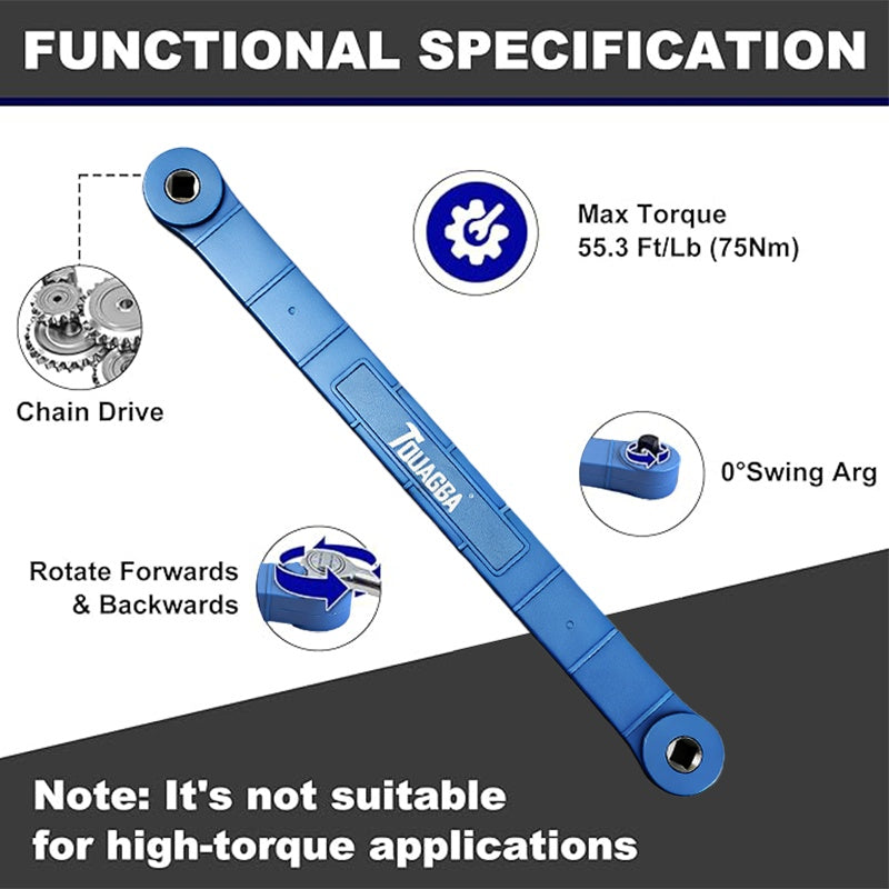 Offset Extension Wrench, Impact Grade Square Drive Adapters For Hard To Reach Fasteners In Tight Spaces 3 Piece Set
